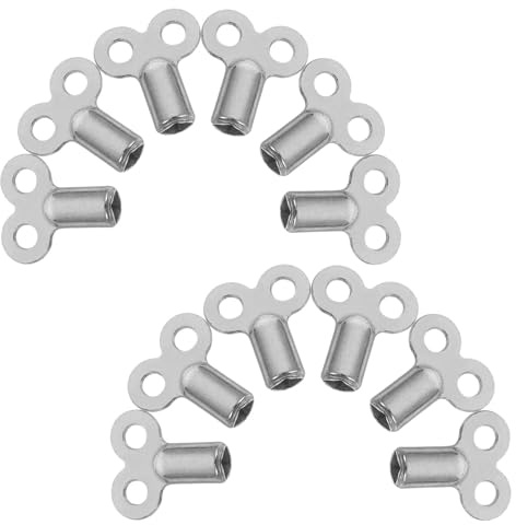 IWOWHERO 12Pcs Zinc Alloy Radiator Bleed Keys Set – Extended HVAC Radiator Valve Air Vent Bleed Valve Key for Boiler and Heater Air Removal Maintenance