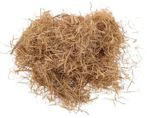 DOITOOL Paglia naturale per lettiera di piccoli animali - 0,5 kg di paglia secca - Materiale per lettiera di fieno per animali, materiale per nido per conigli, tappetino per letto, nido per conigli