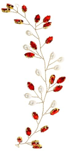 Vigne Rouge pour Cristaux de Cheveux Mariage Perles | Métal Discret, Effet Décoratif Raffiné, Usage Fête et Cérémonie, Style Simple Élégant pour Femmes