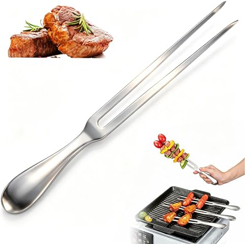 LAIYORA 304 Stainless Steel Meat Fork 28CM - Large Carving Fork for Meat BBQ Turkey Roasts | Ergonomic Non-Slip Handle Dishwasher Safe Kitchen Tool
