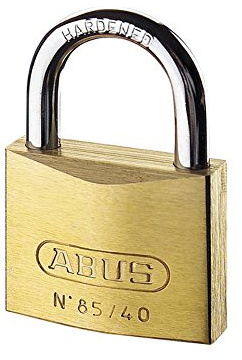 ABUS Vorhängeschloss Messing 85/60 - für Kellertüren, Schuppen u. v. m. - wetterfest - Messing-Schlosskörper - gehärteter Stahlbügel - ABUS-Sicherheitslevel 7 | Massiver Messing-Schlosskörper, gehärteter Stahlbügel mit Nano Protect - für Kellertüren, Schuppen & Spinde