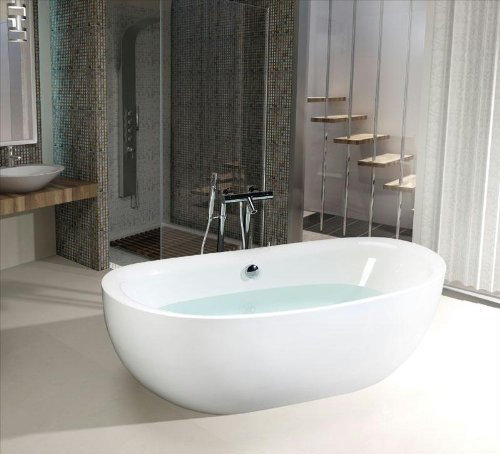 Freistehende Badewanne ZASU 180x81cm, weiß