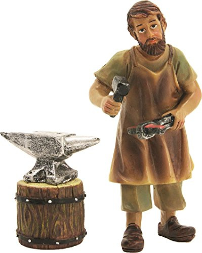 Krippenfigur, Schmied mit Amboss Höhe Figur ca. 10cm
