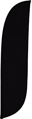 LookOurWay Feather Flag Banner - 12 Feet Tall Advertising Flags for Outdoor Business and Events Promotion - Swooper Flag Only - Solid Color Flags - Black (10M1200295)