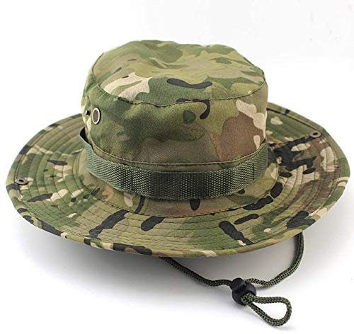 Yongbest Angelhut, Pfirsichhut, Beige, rund, Sonnenschirm, Bergsteigen, im Freien, CP, Camouflage, Dschungelhut, Benni-Hut, Fischerhut, für Männer und Frauen