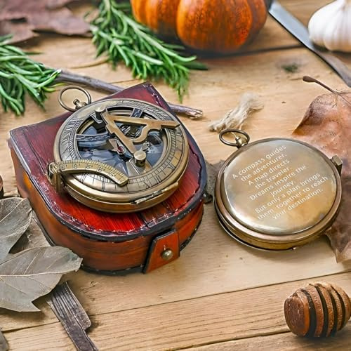 Personalized Compass, Engraved Custom Sundial Clock, Wedding Gift, Groomsmen Gift, Keepsake, Baptism, Graduation, Boy Scouts, Anniversary, Fathers Day, Mothers Day