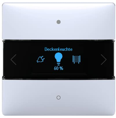 Theben 4969238 iON 108 KNX Raumcontroller Secure | Temperaturregler, LC-Display, 20 Funktionen, Bluetooth/IONplay App, KNX Data Secure, Icons, Szenen/Farbsteuerung, weiß