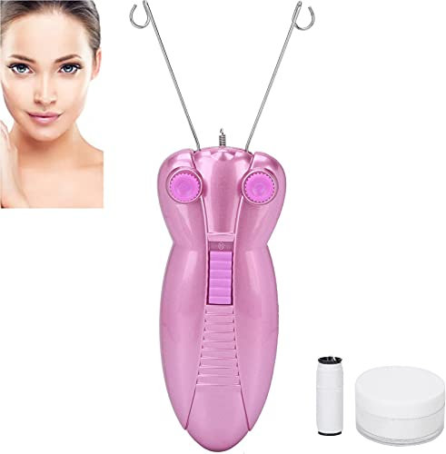 Elektrischer Gesichtshaarentferner, Damen Gesichtshaarentferner, Traditionelle Elektrischer Schönheitsepilierer Facial Threading Haarentfernungsrasierer, USB Lade Epilierer für Baumwollfaden