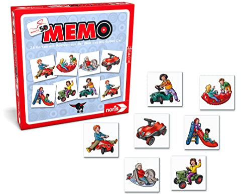 noris 608982050 Big Bobby Car Memo, the most popular children's game in the world - 50 years anniversary, from 3 years