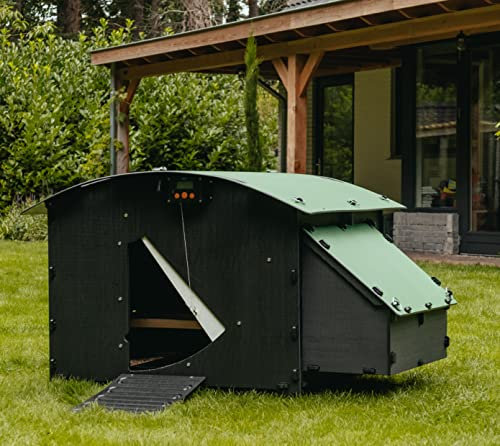 Nestera Hühnerstall aus Kunststoff – 25 Jahre Garantie – Großer Hühnerstall mit Boden für 4, 6, 8 Hühner oder 15 Zwerghühner | Geeignet für große Hühner und ideal zum Brüten von Hühnern und Küken