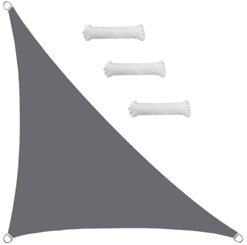 Tenda da Sole Tenda a Vela Impermeabile Rettangolo Quadrato Triangolare Tendalino 2x2x2.8m Tenda da Sole Telo Parasole Ombreggiante per Esterno Terrazzo Balcone Giardino Grigio