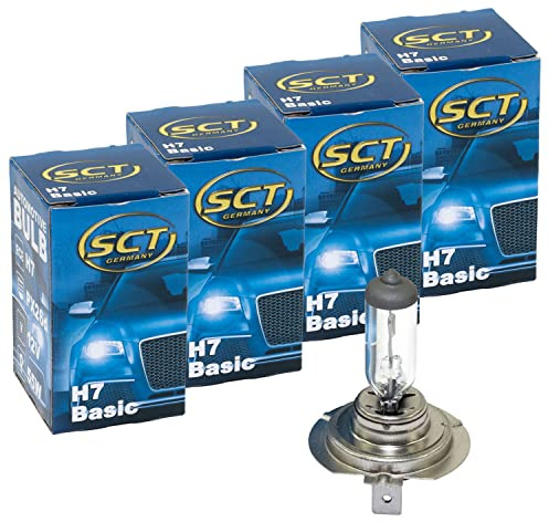 Glühbirne H7 Basic 12V 55W PX26d Halogen SCT Lampe Birne Glühlampe 4 Stück