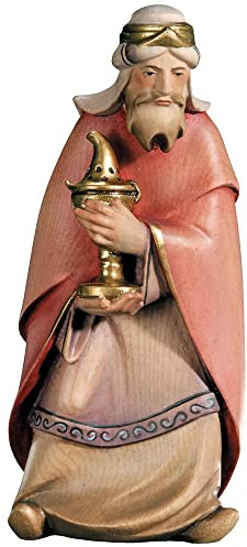 JS Garten Deko Krippenfigur Leonardo Kollektion Heilige DREI Könige Melchior H 10 cm Holzfigur Holzstatue Statue aus Ahornholz
