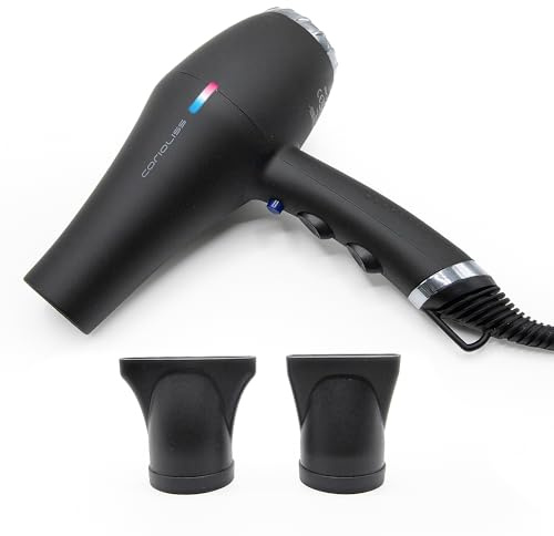 Corioliss Professional Ionic FLOW Power Hair Dryer Black Chrome 2200 W 3 temperaturinställningar och 2 hastighetsinställningar