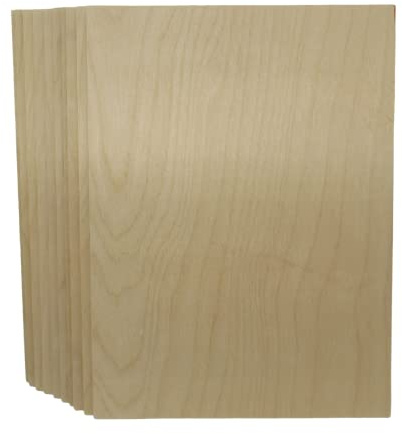 Trustleaf 3mm A5 Birch Plywood (A5 approx READ DESCRIPTION) -210x154x 3mm (Pack of 10) - Laserable Ply.