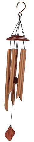Yardenfun Metall Windspiel Feng Shui Windglocke Goldfarben Retro Design Gartendeko Für Haus Eingangsbereich Terrasse Elegante Hängende Dekoration Und Geschenk Zum Einzug