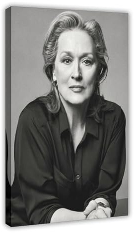 Exclusive Art Features Renommierte amerikanische Schauspieler Meryl Streep Portrait Poster 12 Leinwandposter Wandkunst Dekor Druck Bild Gemälde für Wohnzimmer Schlafzimmer Dekoration 40 x 60 cm