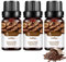 3 Stück Kaffeeöl 10ml Pure Coffee Essential Oil Kaffeeöl Gegen Falten Natürlich Kaffeeöl für die Haut Düfte Badebomben Spray Kerzen und Seifen Feuchtigkeitsspendendes Straffendes Öl