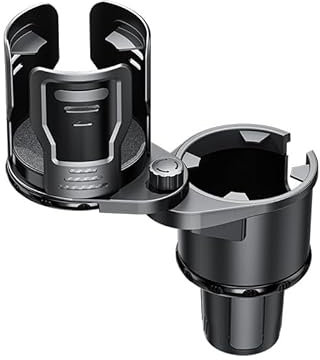 YYTERI Auto Getränkehalter für Smart 451 450 Fortwo 2008-2014 SUV 360° Drehbar Multifunktion Cup Holder 2-in-1 Verstellbarer Basis Flaschenhalter,B