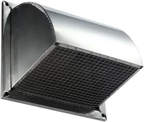 Rejilla de ventilación de acero inoxidable para exteriores, cubierta de escape cuadrada con salida de aire grande de 6 pulgadas para un flujo de aire eficiente y durabilidad en aplicaciones domésticas