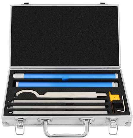 Carbide Tipped Wood Lathe Turning Tools Set, 6 in 1 Carbide Tipped Wood Turning Lathing Tool, 8Pcs Turning Tools Tipped Lathe Tools Rougher Turning Chisels Set, for Woodturning