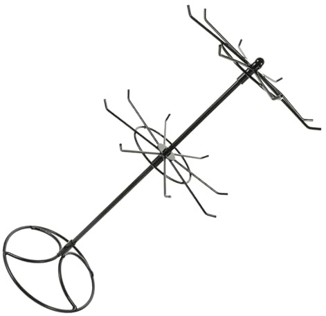 ARTSEWPLY Data [ Espositore Porta Collane e Braccialetti Girevole 360° in Ferro Nero, Supporto Organizzatore Gioielli a 2 Livelli Smontabile, Porta Orecchini Compatto Per Uso Domestico e Negozio