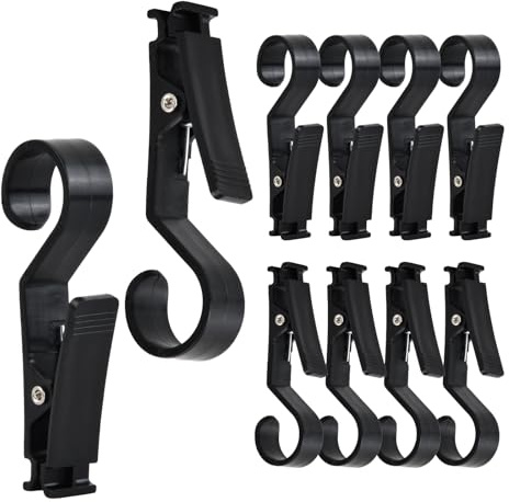 10 Pcs Perchas Pinzas Clips de Plástico Fuerte Gancho Colgante Multifuncionales Pinzas Toalla Playa Tender Ropa para Ropa Baño Botas Sombrero