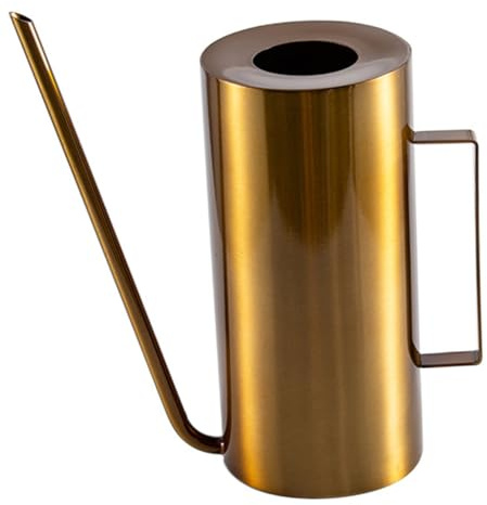 TOGEVAL Regadera de Acero Inoxidable de Gran Capacidad 15L para Macetas y Flores Regadera Metálica para Jardinería Interior y Exterior Boquilla Alargada para Riego Preciso