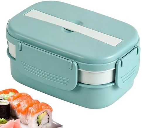 Lonchera De Trabajo - Almacenamiento Apto Para Microondas A Prueba De Fugas De 3 Niveles | Escolar | Elegante De Preparación De Comidas, Esta Lonchera Para Adultos Ayuda A Mantener La F