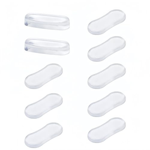 10-Pack Toilet Seat Fittings,Universal Toilet Seat Buffers & Stabilisers,Anti-Slip Rubber Stoppers,Noise Dampening Bumpers and Replacement Cushioning Pads for WC Seat,Suitable for Home,Hotel,School