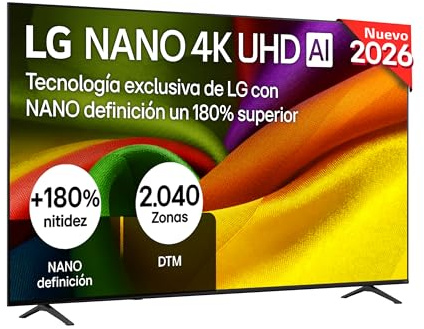 LG 85NU850B6LA - Smart TV Nano 4K UHD AI NU85 85 Pulgadas 4K 2026