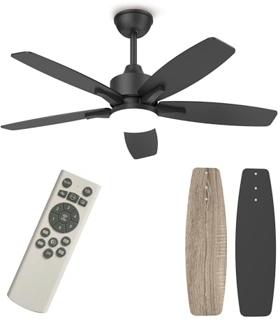 Kemoribe Ventilatore da Soffitto con Illuminazione 106 cm, Bifacciale Ventilatore da Soffitto Luce a LED e Telecomando 6 Velocità, Illuminazione LED Dimmerabile, motore DC silenzioso
