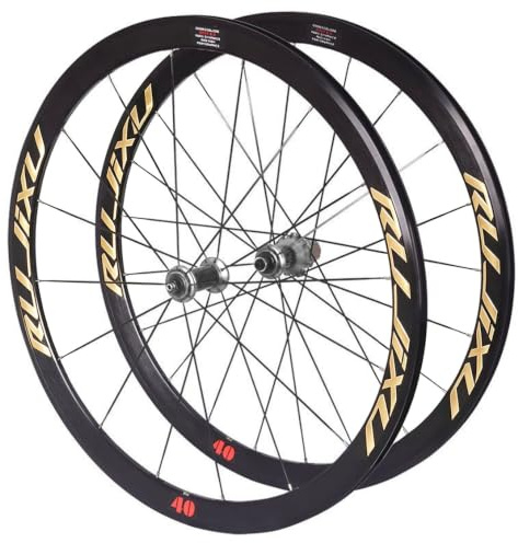 700C Landsvägscykelhjul Raka Dragekrar Fälg V-broms Snabbkoppling Road Bike Hjulset 16/21H 8 9 10 11 Hastighet(Silver)