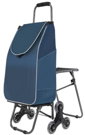 Carrello Saliscale Carrello Pieghevole a 3 Ruote Impermeabile Portatile