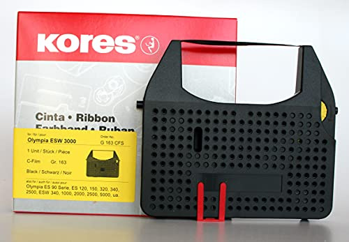 Kores G163CFS kompatibles Farbband für Schreibmaschine, C-Film für Modell Olympia ESW 3000, schwarz