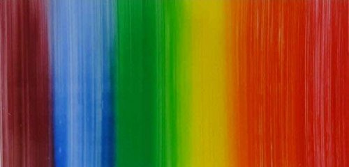 Wachsplatte Regenbogen, quergestreift 20x10 cm - 9752 - Verzierwachsplatte 200x100 mm für Kerzen