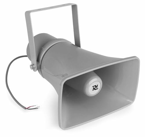 Power Dynamics HS20 - Haut-Parleur à Pavillon, Idéal pour Système de Sonorisation, 100V, Livré avec Support de Montage