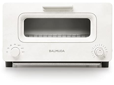 BALMUDA The Toaster | Steam Oven Toaster | Compact Size 14.1 W x 12.6 D x 8.2 H | 5 Cooking Modes: Sandwich Bread, Artisan Bread, Pizza & Pastry, Oven | Baking Pan Included | US Version | White