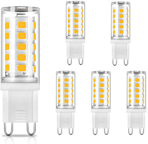 CHEERBEE G9 LED Bulbs Warm White 2700K, 3W 350LM, Non-dimmable, 5 Pack | 3W G9 LED Light Bulb, 28W 33W 40W Halogen Equivalent, AC 220-240V, CRI>85, No Flicker, G9 Capsule Bulb for Crystal Chandelier