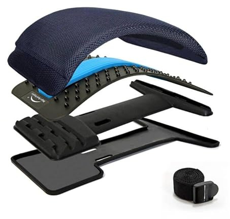 Multi-Level Back Stretcher Device, Lumbar Back Stretching Device, Memory Foam Lumbar Pillow Back Pain Support for Office Chair and Pain Relief