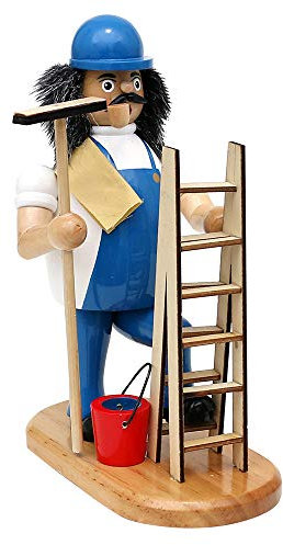 Wichtelstube-Kollektion Holz Räuchermännchen Fensterputzer