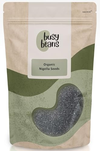Organic Nigella Seeds (Black Cumin, Kalonji) - Certified Organic- by Busy Beans Organic (250g)