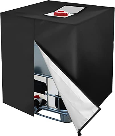 Sunallwell 1000L IBC Tank Cover Outdoor Water Barrel Cover IBC Water Tank Protective Cover Sunscreen Outdoor IBC Oxford Covers for IBC Tank Container Rain Water Tank