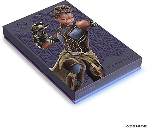 Seagate Technology FireCuda 2TB disco duro externo portátil, compatible con PS4, PS5, Xbox One/Series, PC Marvel Edition Shuri, USB 3.2, 3 años de servicios de Rescue (STKL2000402)