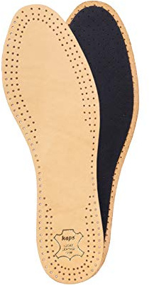 Kaps Semelles Intérieures en Cuir de Tannage Naturel et Végétal avec Charbon Actif pour Chaussures et Bottes, Extra Leather, Toutes Tailles Disponibles