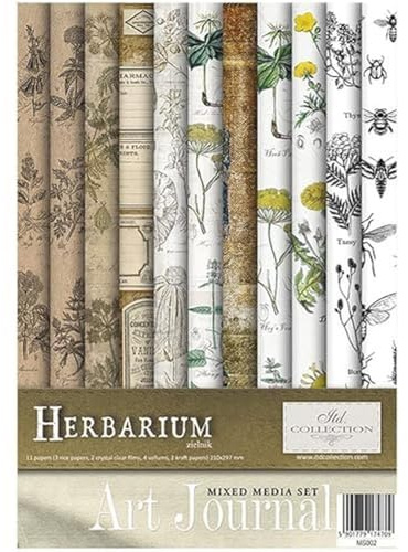 ITD Collection -Scrapbooking Pack A4 Accessori Decoupage Set-Scrapbook paper set con carta pergamena-formato 210x297mm (MS002 - HS code 48021000)