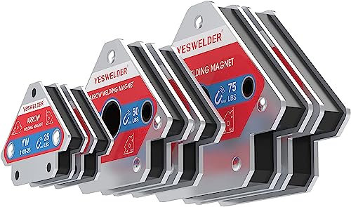 YESWELDER 25LB & 50LB & 75LB aimant soudure 6 pièces de support de soudage magnétique 25 LBs/50 LBs/75 LBs h e pouvoir de soudage Accessoires de soudage