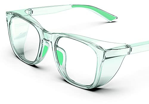 TOREGE Lunettes de protection transparentes protections latérales,anti-buée et anti-rayures poignées antidérapantes et protection UV complète - Lunettes de protection idéales femmes et