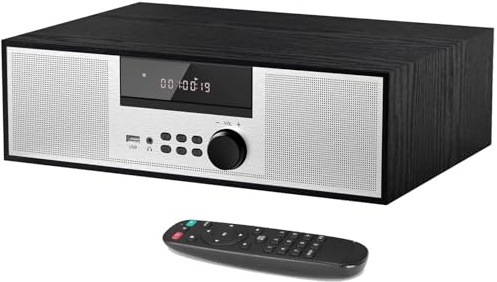 Home Stereo System 40W with CD Player, Bluetooth/FM Radio, USB/AUX Input, Remote Control (TB-816B)
