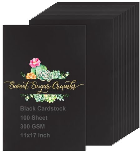 100 Blatt schwarzes Kartonpapier